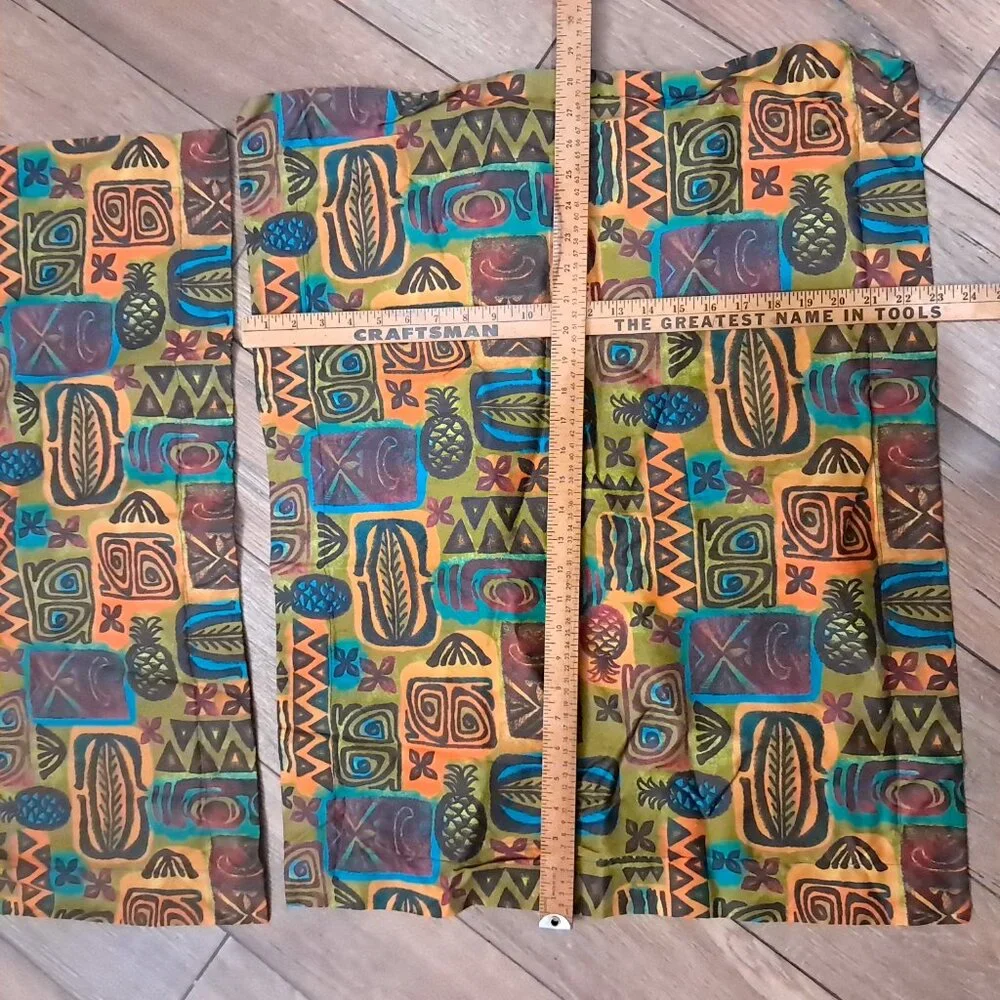 Spoonflower Set 2 Standard pillow Shams flanged tiki Polynesian green teal‎